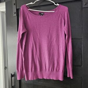 a.n.a Women's Rich Purple Crew Neck Sweater